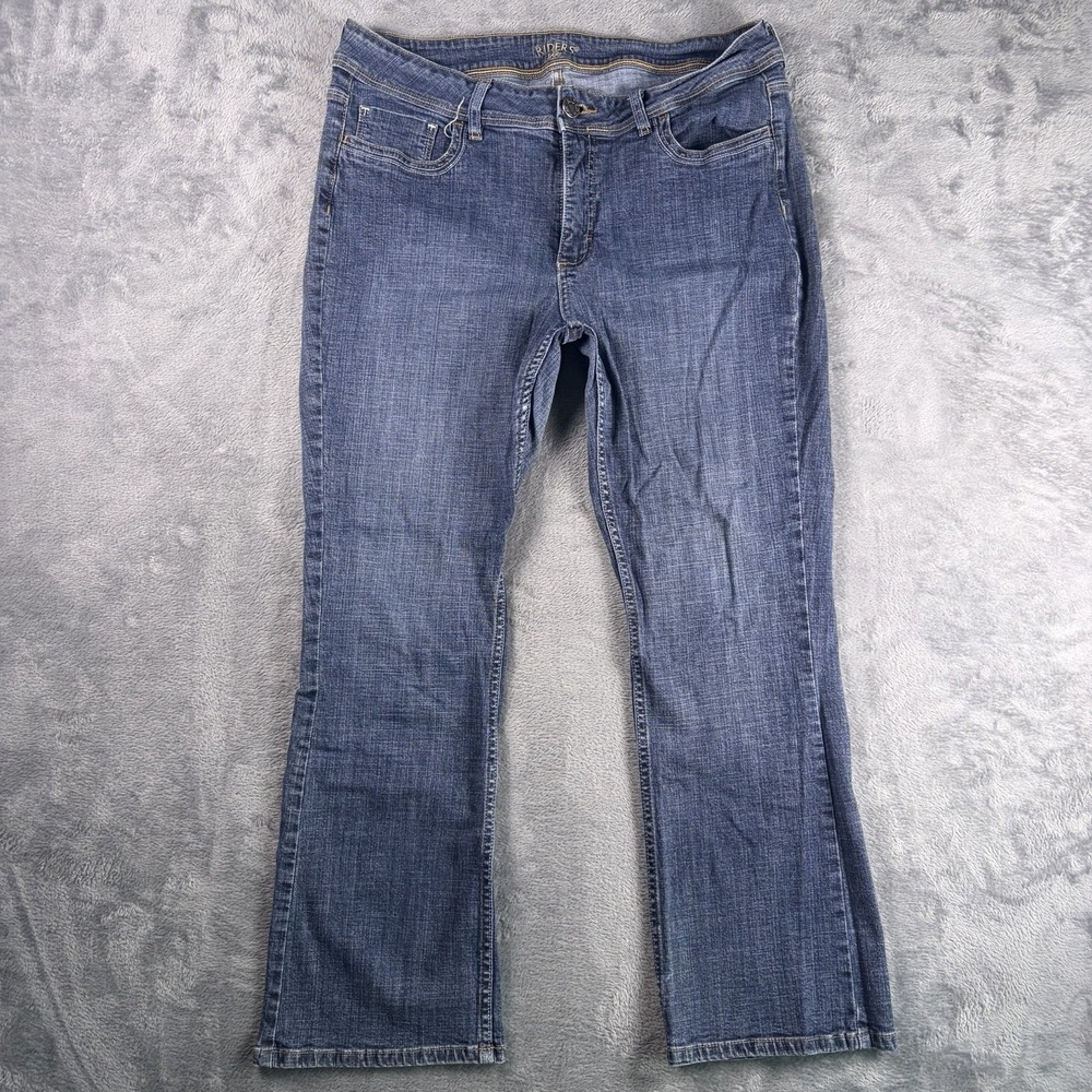 Lee Riders Bootcut Jeans Women's 16P Blue Dark Wash Denim Stretch Western Retro